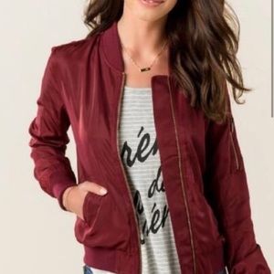 Beautiful maroon bomber hacker